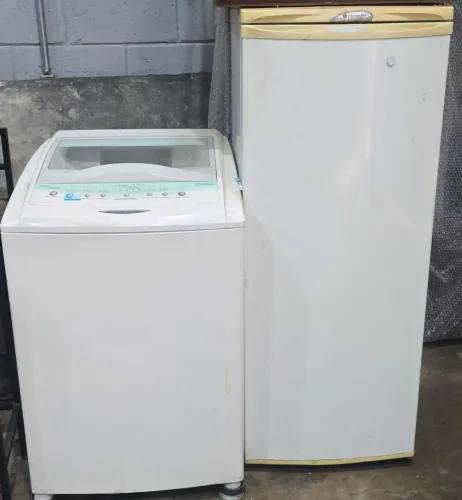 Combo Geladeira e Máquina Lavar