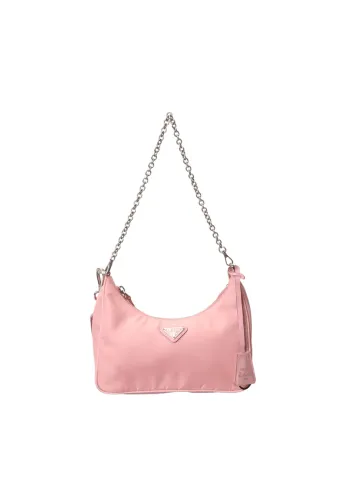 Prada Re-Edition em nylon rosa claro
