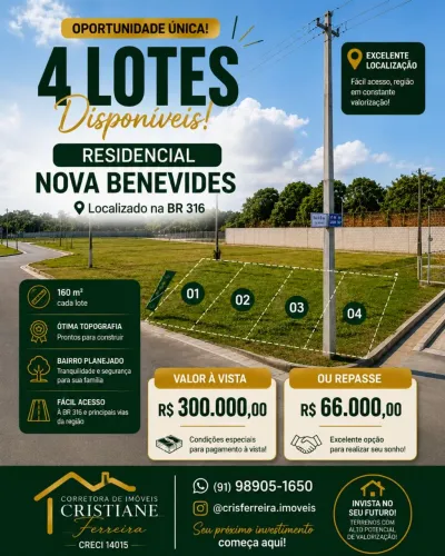 04 Lotes - "Residencial Nova Benevides"