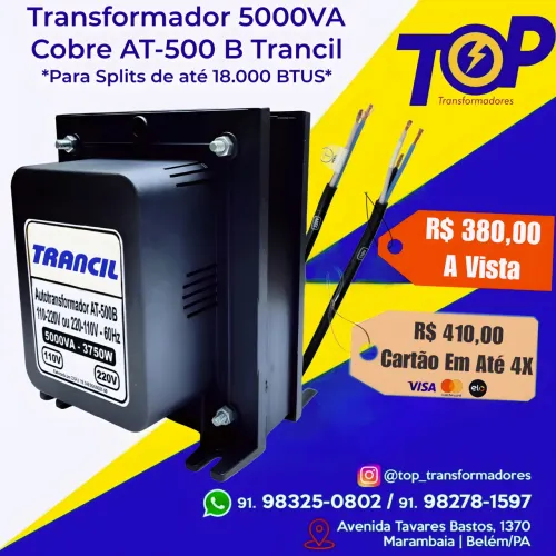 Transformador 5000 va Bobina de Cobre TRANCIL