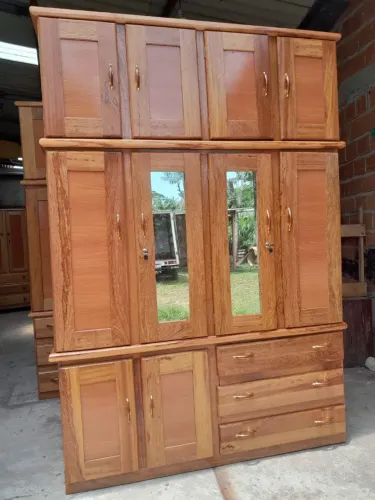 Guarda roupa 4 portas de madeira angelim entrega grátis