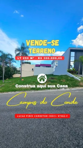 erreno de 250 m² no Condomínio do Campos do Conde