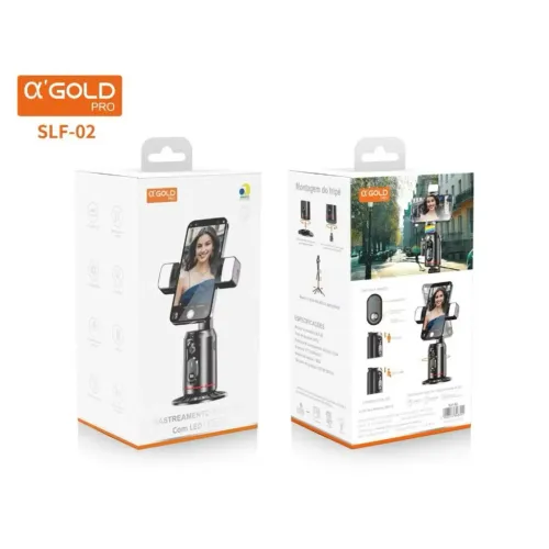 Suporte de mesa com rastreamento facial e Led