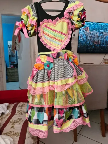 Vestido infantil de arraial