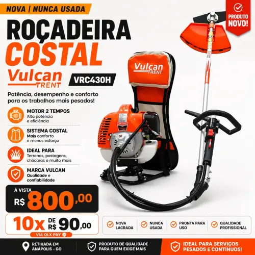 Roçadeira Costal Vulcan VRC430H - Nova Lacrada | Nunca Usada