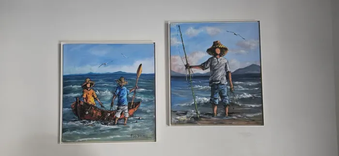 Quadros em pintura a tinta Mar