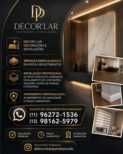 Instalação de pisos vinílicos e papéis de parede