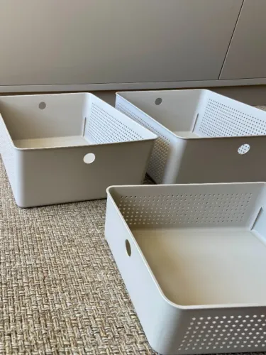 Kit 3 Cestos Organizadores "Ou" Linha Flow | cor: Cinza