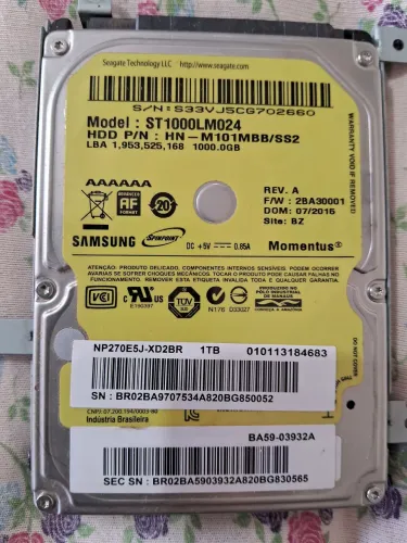 HD notebook samsung original zap *