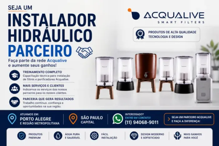 Instalador Hidráulico Parceiro | Acqualive
