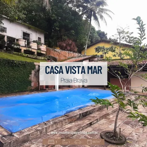 Casa com piscina e vista para o mar no condomínio Praia Brava - Mangaratiba/RJ