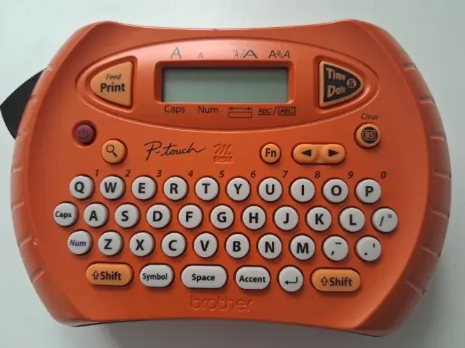 Rotulador Impressora Brother Eletronico Portatil Laranja Pt70
