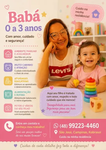 Cuidadora de crianças na minha residência