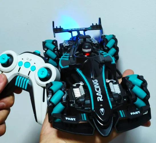 Carro de Corrida 4x4 Drift F1 com Fumaça, Luzes e Som e Gestos