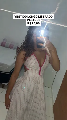 Vestido Longo Listrado