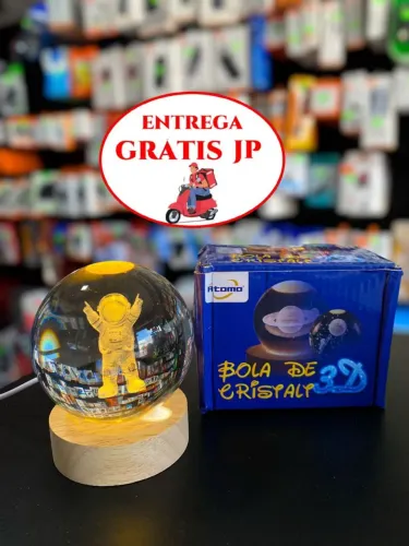 LUMINÁRIA BOLA DE CRISTAL 3D ÁTOMO 