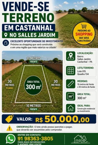 VENDA DE TERRENO EM CASTANHAL