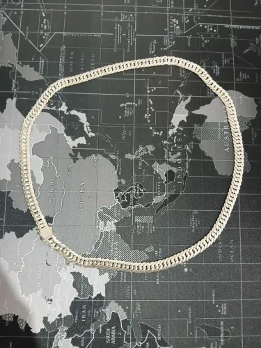 Corrente Prata Elo Duplo 925 Maciça Pura 60cm 8mm