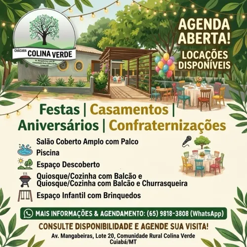 Locação de chácara pra evento