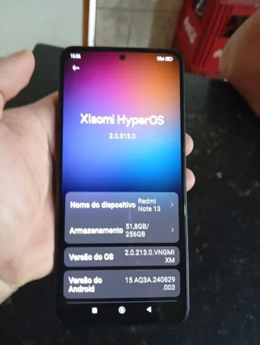 Note 13 de 256gb 12 de ram todo original tudo ok com cx e cabo e capinha conservado