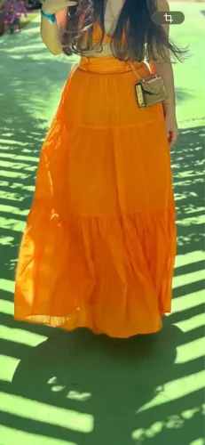 Saia longa laranja 