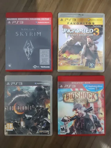Lote 4 jogos ps3 mídia física