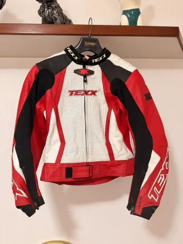 Linda Jaqueta motociclista feminina de couro legítimo TEXX Extreme Speed com cupim 