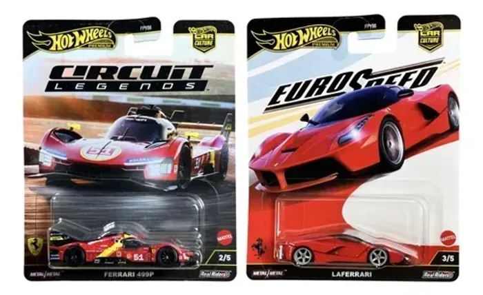 Dupla de Ferraris Premium Hot Wheels