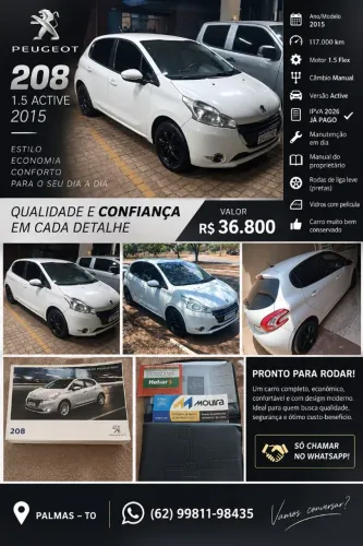 Peugeot 208 Active/active Pack 1.5 Flex 8V 5P 2015