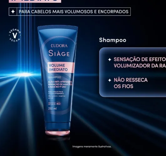 Shampoo siage volume imediato 