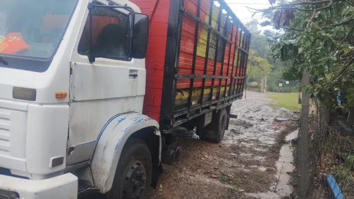 Caminhão 12-140 Volks, carroceria boiadeira muito conservada
