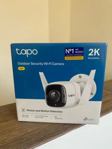 Câmera de Segurança TP-Link/Tapo TC65 Wi-Fi 3MP (Compatível com Alexa)