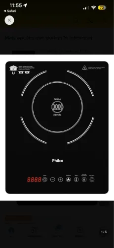Fogão de indução Philco