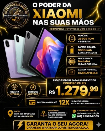 Redmi pad 2 256gb/8gb versão global