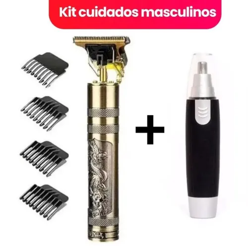 Kit maquina de cortar cabelo t9 e separador de pelos nariz. Nova