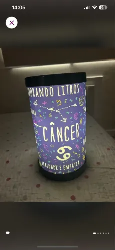 Luminária signo câncer 