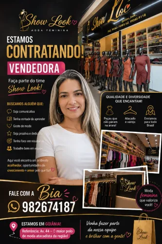 Vaga para Vendedor (a)