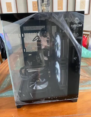 Gabinete Gamer Aquário Hayom com Fans Led