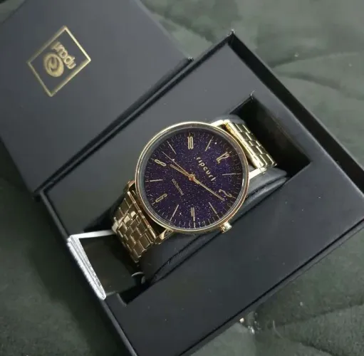 Relógio Feminino Rip Curl Latch Goldstone Dourado/Azul - Novo