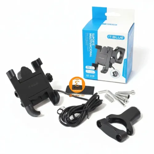 Suporte CELULAR para MOTO com Carregador USB (It Blue LE-019)