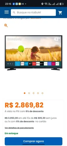 tv Samsung 43°