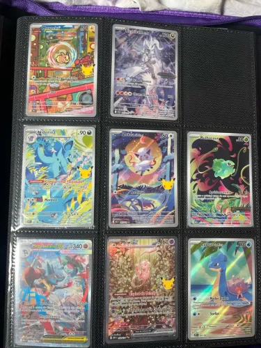 Lote 8 Cartas Pokémon TCG - Mew ex, Mega Lucario ex e Artes Especiais