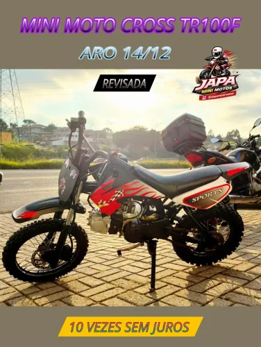 MINI MOTO CROSS TR100F REVISADA EM 10 VEZES SEM JUROS