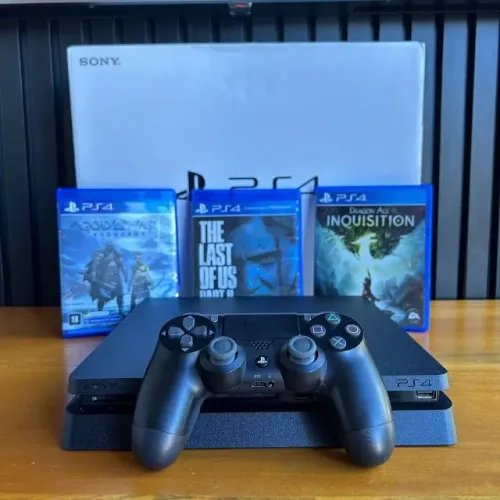 PlayStation 4 Slim 1TB Muito Conservado Completo Com Jogo Incluso