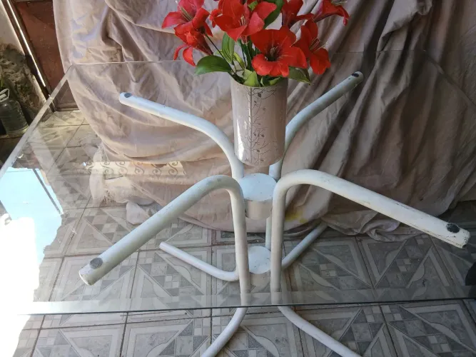 Mesa vidro retangular