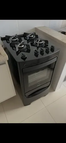 Fogão 4 Bocas Consul Preto Mesa de Vidro
