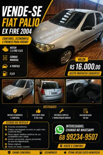 Fiat Palio ELX 1.0 Fire/30 Anos F. Flex 8V 4P 2004