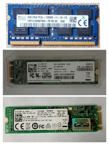 SSD M2 SATA 256gb e 128gb e memória 8gb DDR3L Notebook