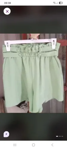Short Alfaiataria Crepe Verde Feminino