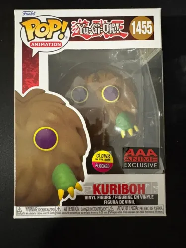 Funko Pop Yu-Gi-Oh! Kuriboh #1455 AAA Exclusive Flocked Glow